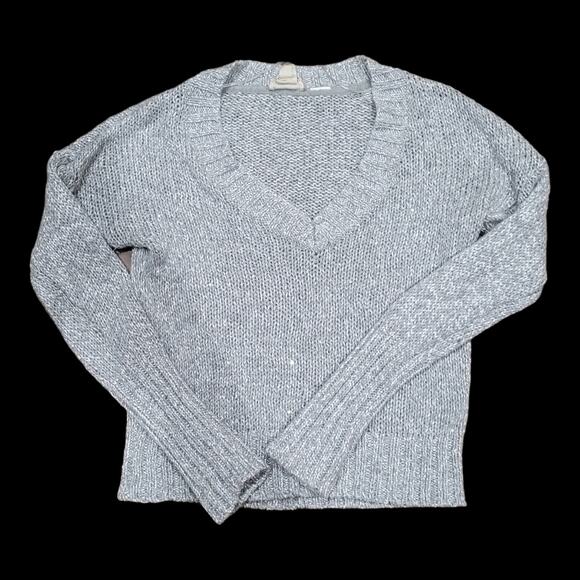 Mudd Women's Sparkle V-Neck Sweater - Size Large Sequin Shimmer Fairycore Whimsy - Picture 1 of 8